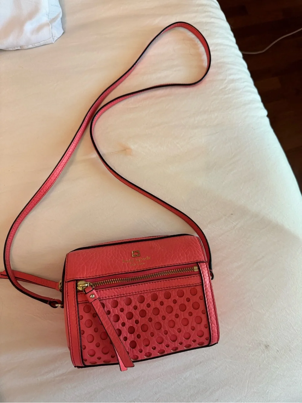 kate spade Coral Pink Leather Crossbody